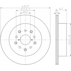 8DD 355 118-471 HELLA Тормозной диск