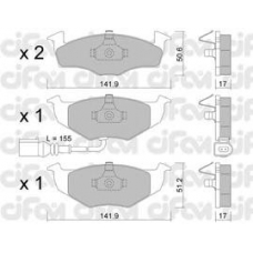 822-206-3 CIFAM Комплект тормозных колодок, дисковый тормоз