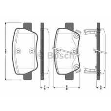 0 986 TB3 096 BOSCH Комплект тормозных колодок, дисковый тормоз