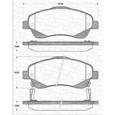 363702161174 MAGNETI MARELLI Комплект тормозных колодок, дисковый тормоз