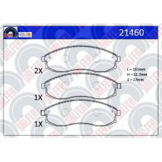 21460 GALFER Комплект тормозных колодок, дисковый тормоз