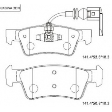 KD7532 ASIMCO Комплект тормозных колодок, дисковый тормоз