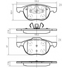 K619301 Vema Комплект тормозных колодок, дисковый тормоз