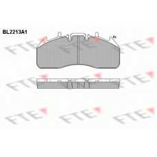 BL2213A1 FTE Комплект тормозных колодок, дисковый тормоз