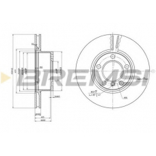 DBB536V BREMSI Тормозной диск