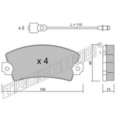 005.4 TRUSTING Комплект тормозных колодок, дисковый тормоз