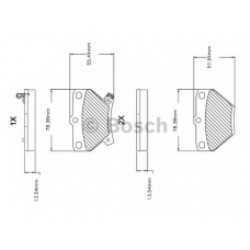 F 03B 150 074 BOSCH Комплект тормозных колодок, дисковый тормоз