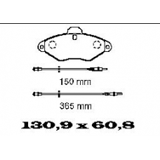 BL1358A2 FTE Комплект тормозных колодок, дисковый тормоз