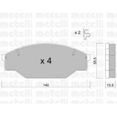 22-0227-0 METELLI Комплект тормозных колодок, дисковый тормоз