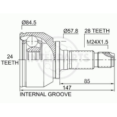 OJ-1397 InterParts Шарнирный комплект, приводной вал