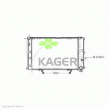 31-3543 KAGER Радиатор, охлаждение двигателя