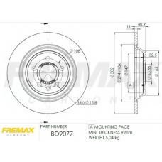 BD-9077 FREMAX Тормозной диск