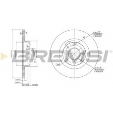 DBA141S BREMSI Тормозной диск