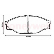 572378B BENDIX Комплект тормозных колодок, дисковый тормоз