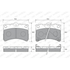 151-2208 WEEN Комплект тормозных колодок, дисковый тормоз