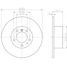 8DD 355 101-691 HELLA PAGID Тормозной диск