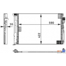 8FC 351 301-321 HELLA Конденсатор, кондиционер