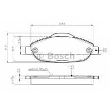 0 986 TB3 059 BOSCH Комплект тормозных колодок, дисковый тормоз