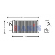 409090N AKS DASIS Теплообменник, отопление салона