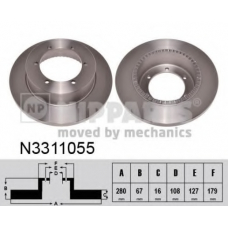 N3311055 NIPPARTS Тормозной диск