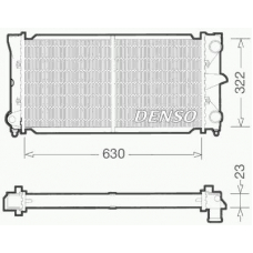 DRM32025 DENSO Радиатор, охлаждение двигателя