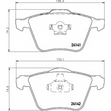 8DB 355 011-721 HELLA Комплект тормозных колодок, дисковый тормоз