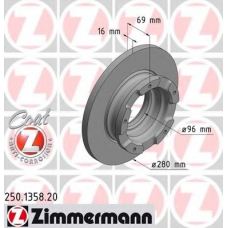 250.1358.20 ZIMMERMANN Тормозной диск