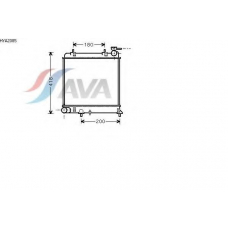 HYA2085 AVA Радиатор, охлаждение двигателя
