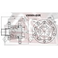 VWWH-B5R ASVA Ступица колеса