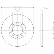 8DD 355 100-201 HELLA PAGID Тормозной диск