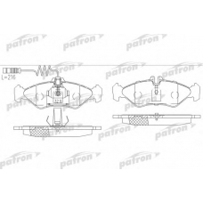 PBP1039 PATRON Комплект тормозных колодок, дисковый тормоз