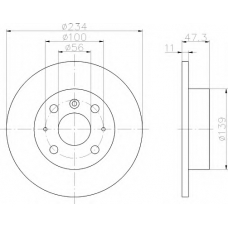 8DD 355 106-391 HELLA Тормозной диск