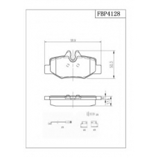 FBP4128 FI.BA Комплект тормозных колодок, дисковый тормоз