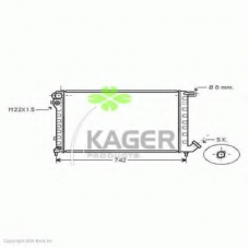 31-1806 KAGER Радиатор, охлаждение двигателя
