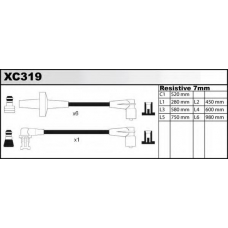 XC319 QUINTON HAZELL Комплект проводов зажигания