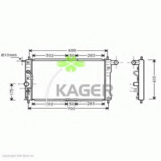 31-2555 KAGER Радиатор, охлаждение двигателя