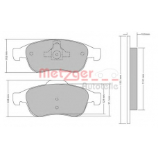 1170265 METZGER Комплект тормозных колодок, дисковый тормоз