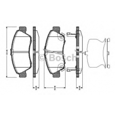 0 986 TB2 686 BOSCH Комплект тормозных колодок, дисковый тормоз