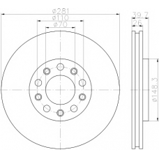 55301 PAGID Тормозной диск