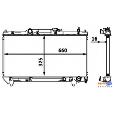 8MK 376 718-481 HELLA Радиатор, охлаждение двигателя