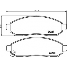 8DB 355 012-071 HELLA PAGID Комплект тормозных колодок, дисковый тормоз