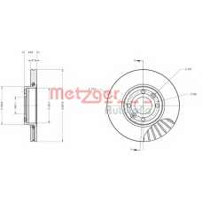 6110681 METZGER Тормозной диск