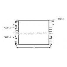 OLA2248 AVA Радиатор, охлаждение двигателя