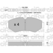 822-572-0K CIFAM Комплект тормозных колодок, дисковый тормоз