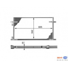 8FC 351 300-011 HELLA Конденсатор, кондиционер