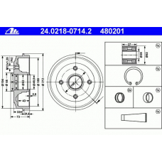 24.0218-0714.2 ATE Тормозной барабан