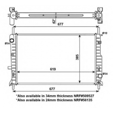 509527A NRF Радиатор, охлаждение двигателя