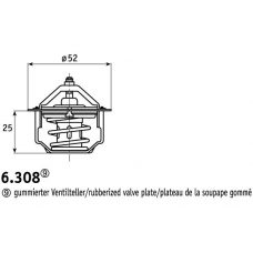 6.308.82 BEHR Термостат, охлаждающая жидкость