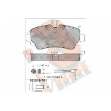 RB1516-701 R BRAKE Комплект тормозных колодок, дисковый тормоз