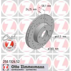 250.1326.52 ZIMMERMANN Тормозной диск